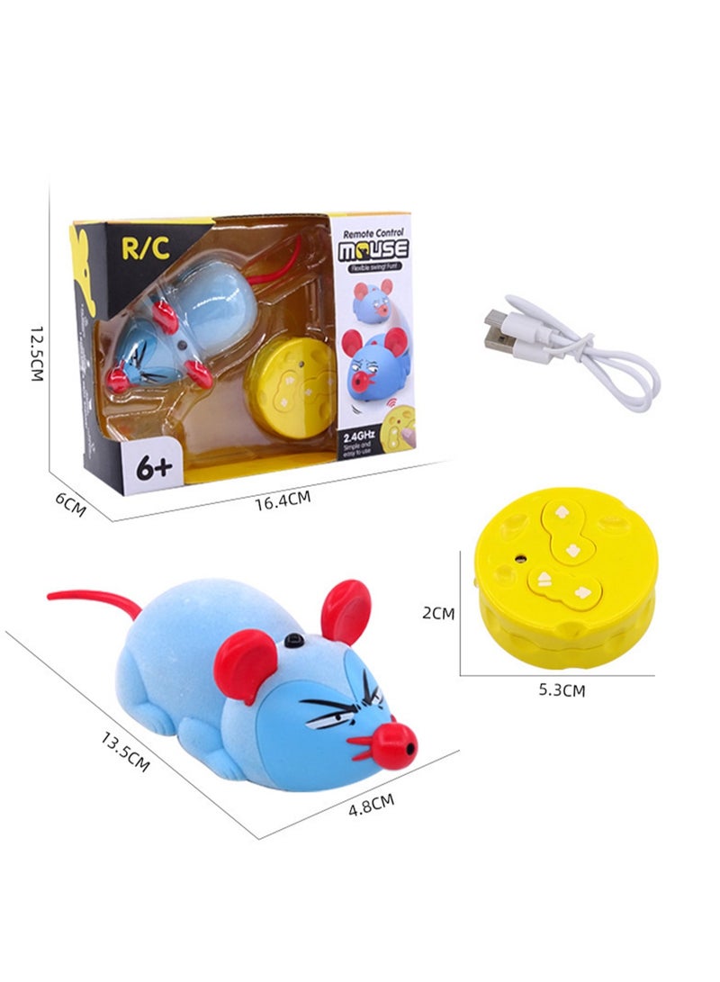 Children'S New And Unique Funny Trick Toys Electronic Pet Infrared Remote Control Simulation Electric Toy (Blue Mouse) - Image 2
